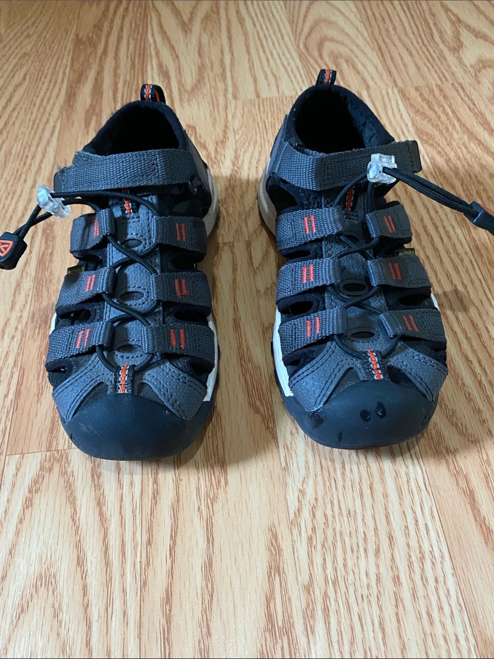 Keen Gray and Black Kids Outdoor Sandals-11
